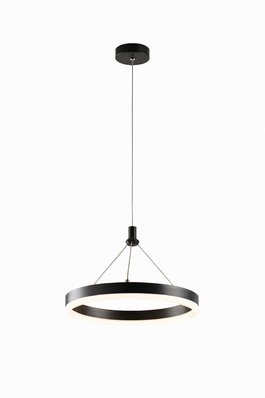 LAMP. DE T. COLGANTE NEGRO, LUZ LED 16W, 30CM X 120CM 00287BK-CCT HOME DELIGHT