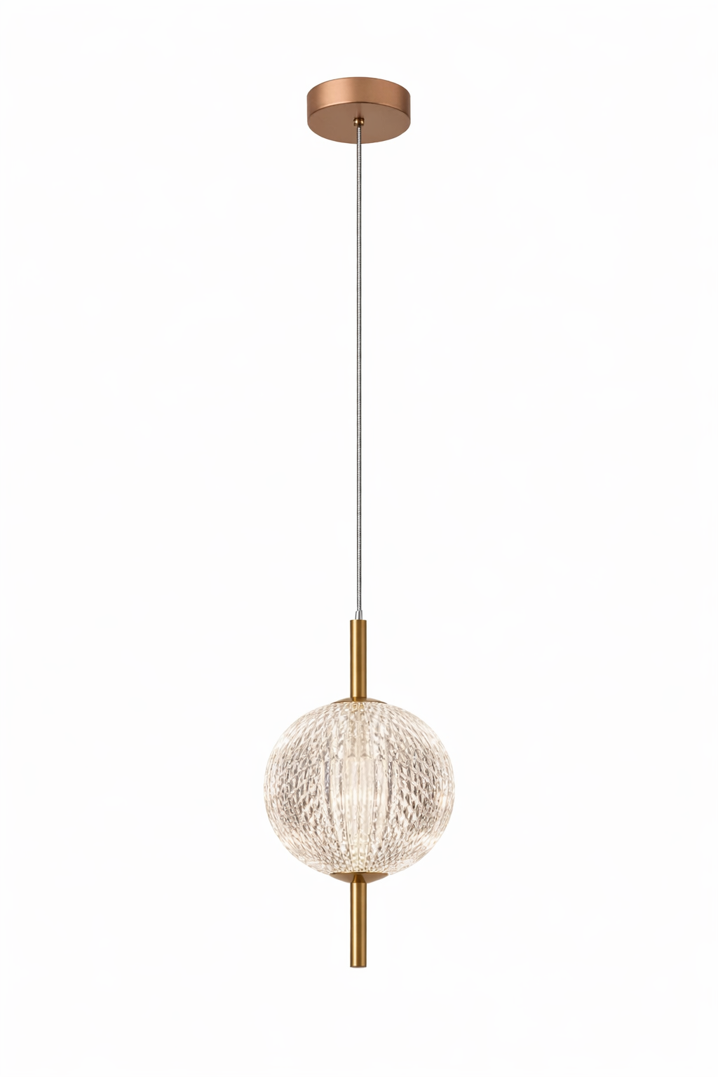 LAMP. DE T. COLGANTE, LED 6W 3000K, DORADO 15CM X 120CM 00880GD-6W HOME DELIGHT