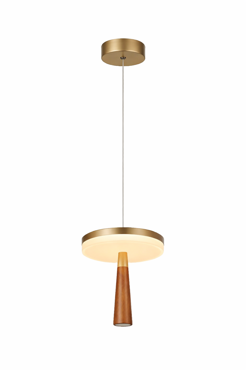 LAMP. DE T. COLGANTE, LED 12W, DORADO 16.4CM X 150CM 00891GD-30K HOME DELIGHT