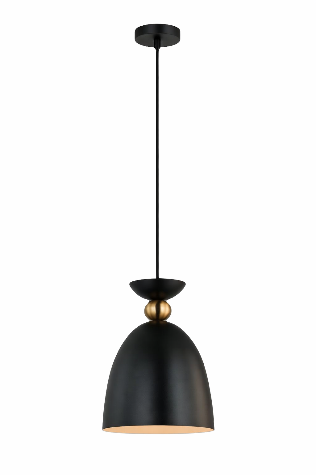 LAMP. DE TECHO COL. E27-40W EST. COPA NEGRA, 01224H-BK HOME DELIGHT (NO INC. BOMBILLO)