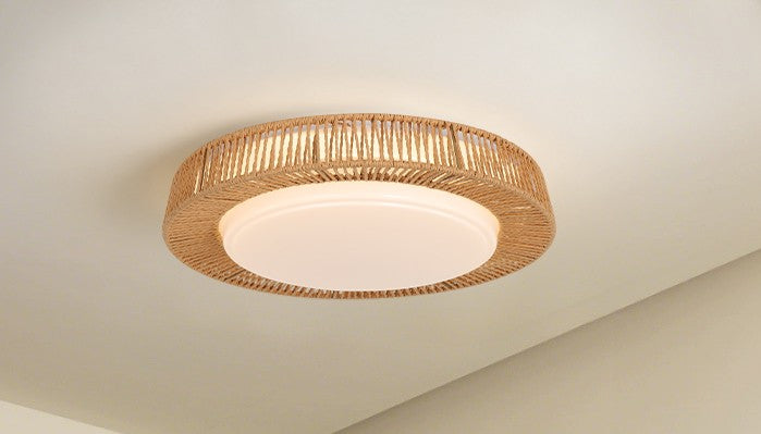 LAMP. REDONDA DE TECHO PLAFON LED 20W, 33CM, 00884C-33-CCT AC. RATAN HOME DELIGHT