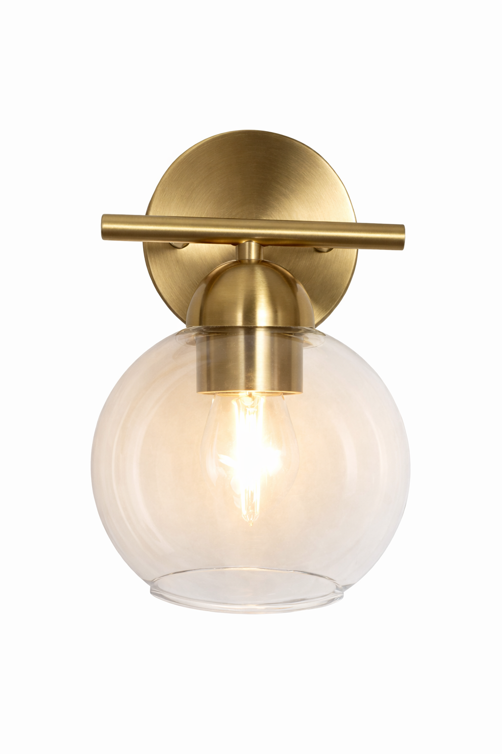 LAMP.PARED DECO. E27-40W, 00870PB-1W, AC. BRONCE/CRISTAL HOME DELIGHT (NO INC. BOMBILLO)