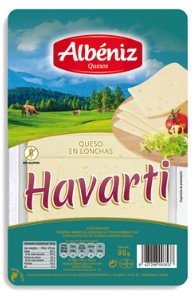 ALBENIZ QUESO HAVARTI LONCHAS 90 GRS - SUPERMIX