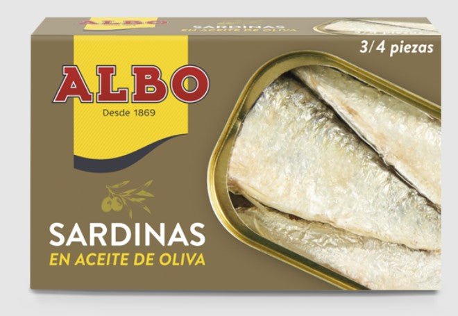 ALBO SARDINAS EN ACEITE DE OLIVA 120 GR - SUPERMIX