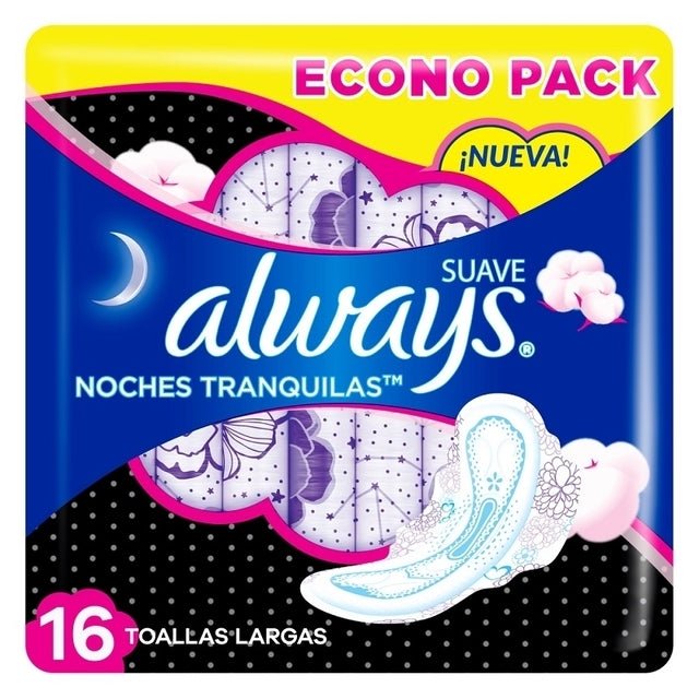ALWAYS TUALLA SANITARIA NOCHE SUAVE 15 UND - SUPERMIX