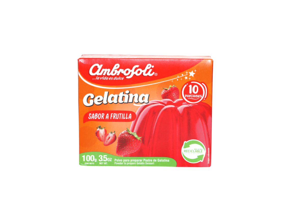AMBROSOLI GELATINA FRUTILLA 3.5 OZ - SUPERMIX