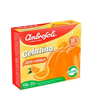 AMBROSOLI GELATINA NARANJA 3.5 OZ - SUPERMIX