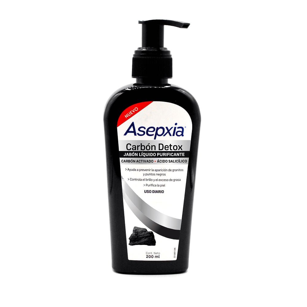 ASEPXIA JABON LIQUIDO CARBON 200 GRS - SUPERMIX
