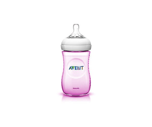 AVENT BIBERON 9 OZ NATURAL RESPONSE ROSADO - SUPERMIX