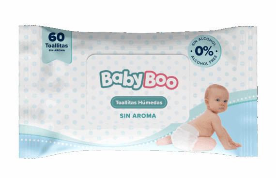 BABYBOO TOALLAS HUMEDAS SIN FRAGANCIA 60 UNDS - SUPERMIX