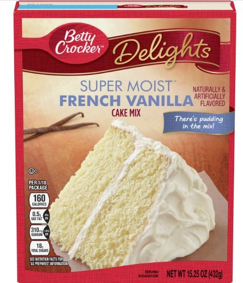 BETTY CROCKER SM FRENCH VANILLA CAKE 15.25 OZ - SUPERMIX