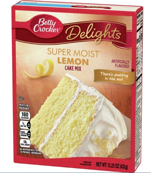 BETTY CROCKER SUPERMOIST MEZCLA SABOR LIMON 15.25 OZ - SUPERMIX
