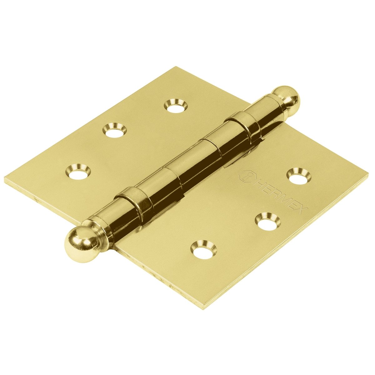 BISAGRA 2" LATON SOLIDO PERNO SUELTO CABEZA PREDONDA HERMEX - SUPERMIX