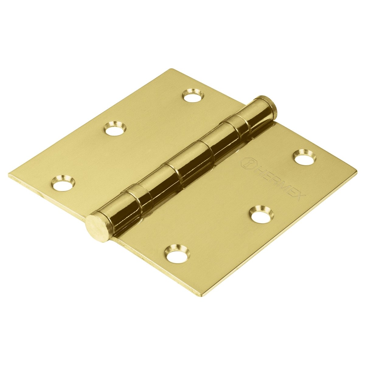 BISAGRA 3 1/2" LATON SOLIDO PERNO SUELTO CABEZA PLANA HERMEX - SUPERMIX