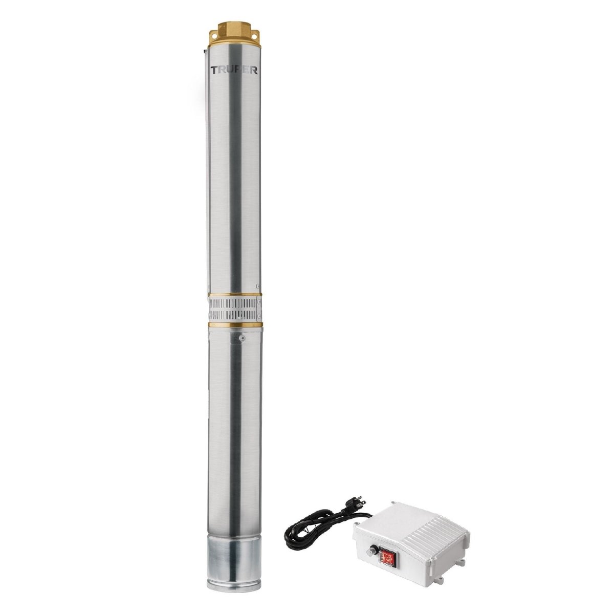 BOMBA 2 HP SUMERGIBLE PARA AGUA LIMPIA TIPO BALA TRUPER - SUPERMIX