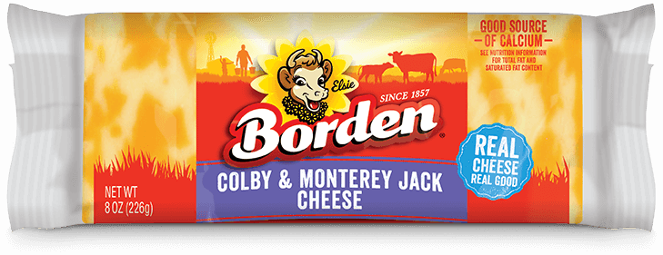 BORDEN QUESO BARRA COLBY+MONT JCK 8 OZ - SUPERMIX