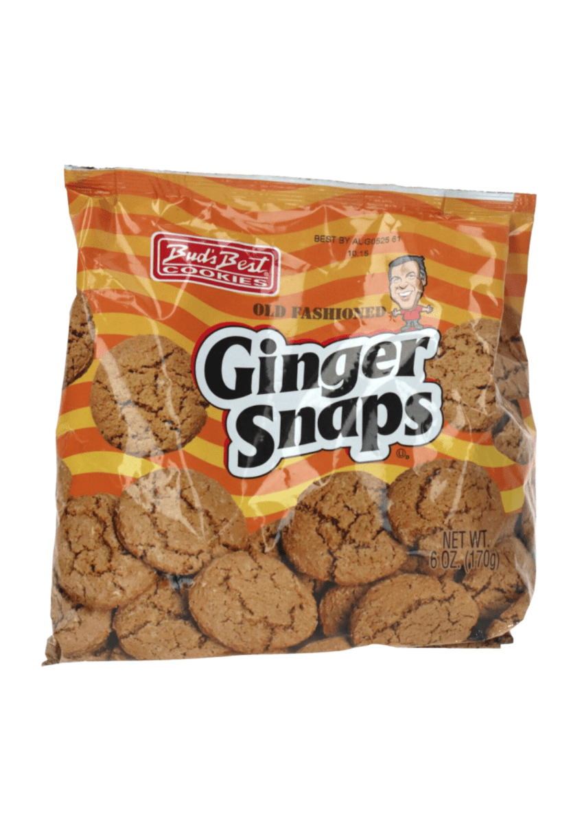 BUDS BEST COOKIES GINGER SNAPS 6 OZ - SUPERMIX