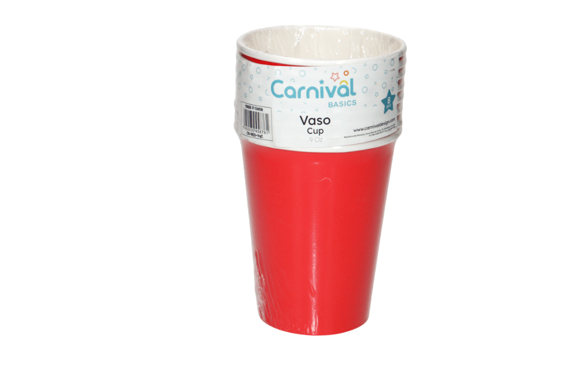 CARNIVAL VASOS CARTON No. 9 ROJOS - SUPERMIX