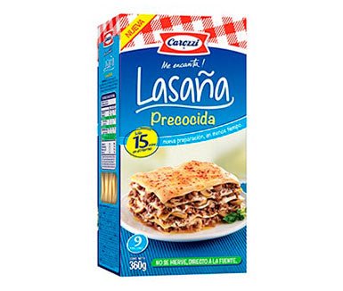 CAROZZI PASTA LASAÑA PRECOCIDA 330 GRS - SUPERMIX