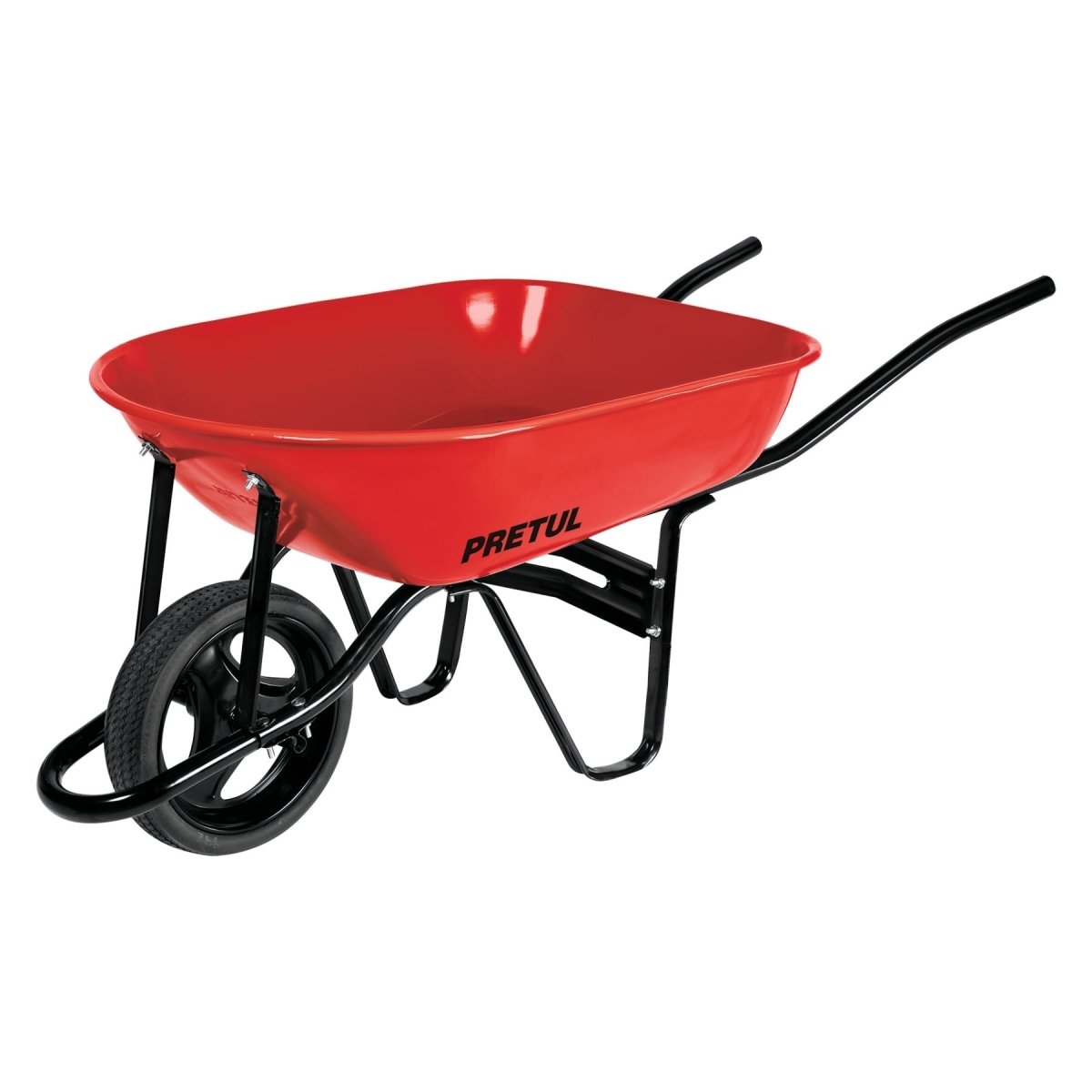CARRETILLA 5.5FT3 MANGOS DE HIERRO Y GOMA IMPONCHABLE PRETUL - SUPERMIX