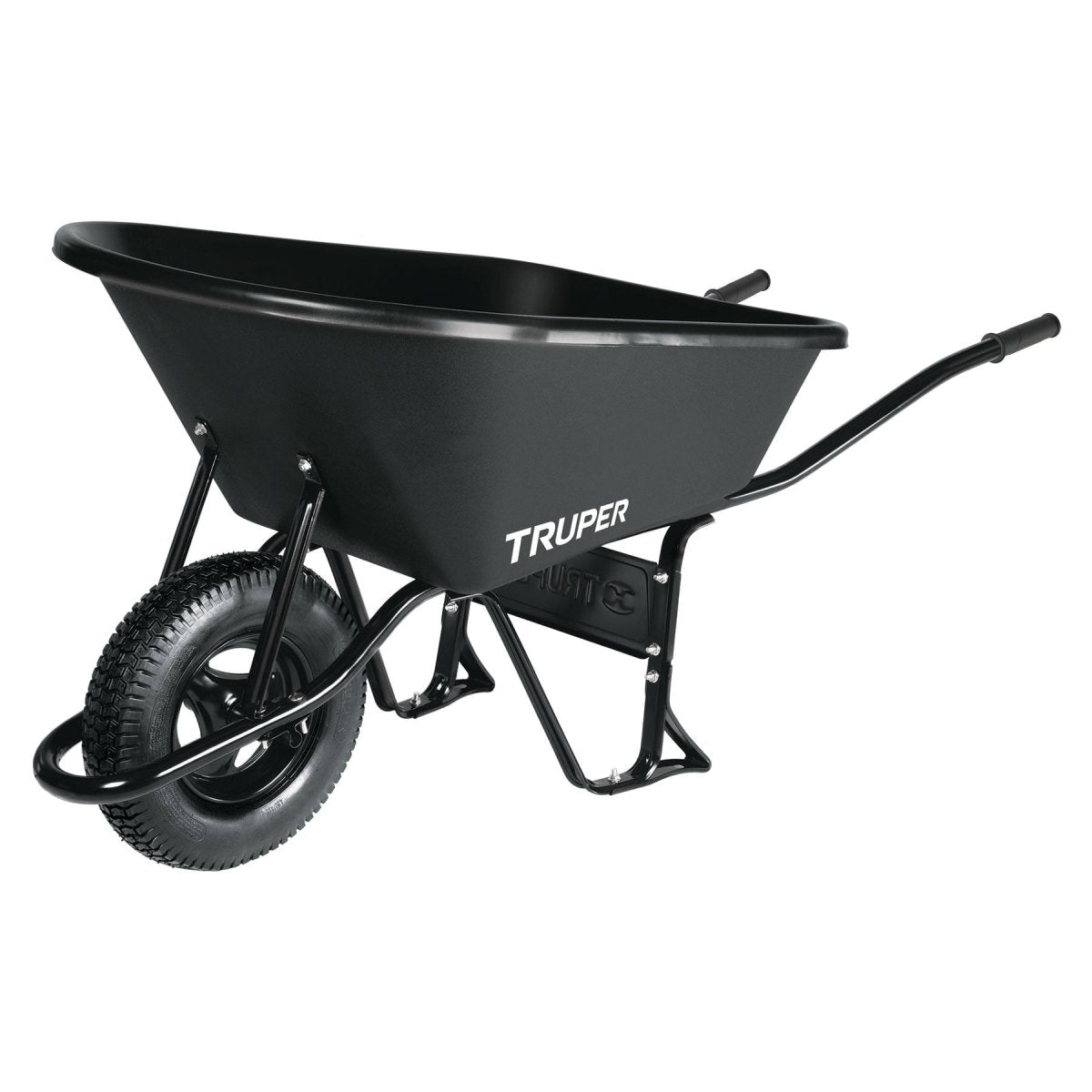 CARRETILLA 6FT3 PLASTICA MANGOS DE HIERRO Y GOMA REFORZADA TRUPER - SUPERMIX