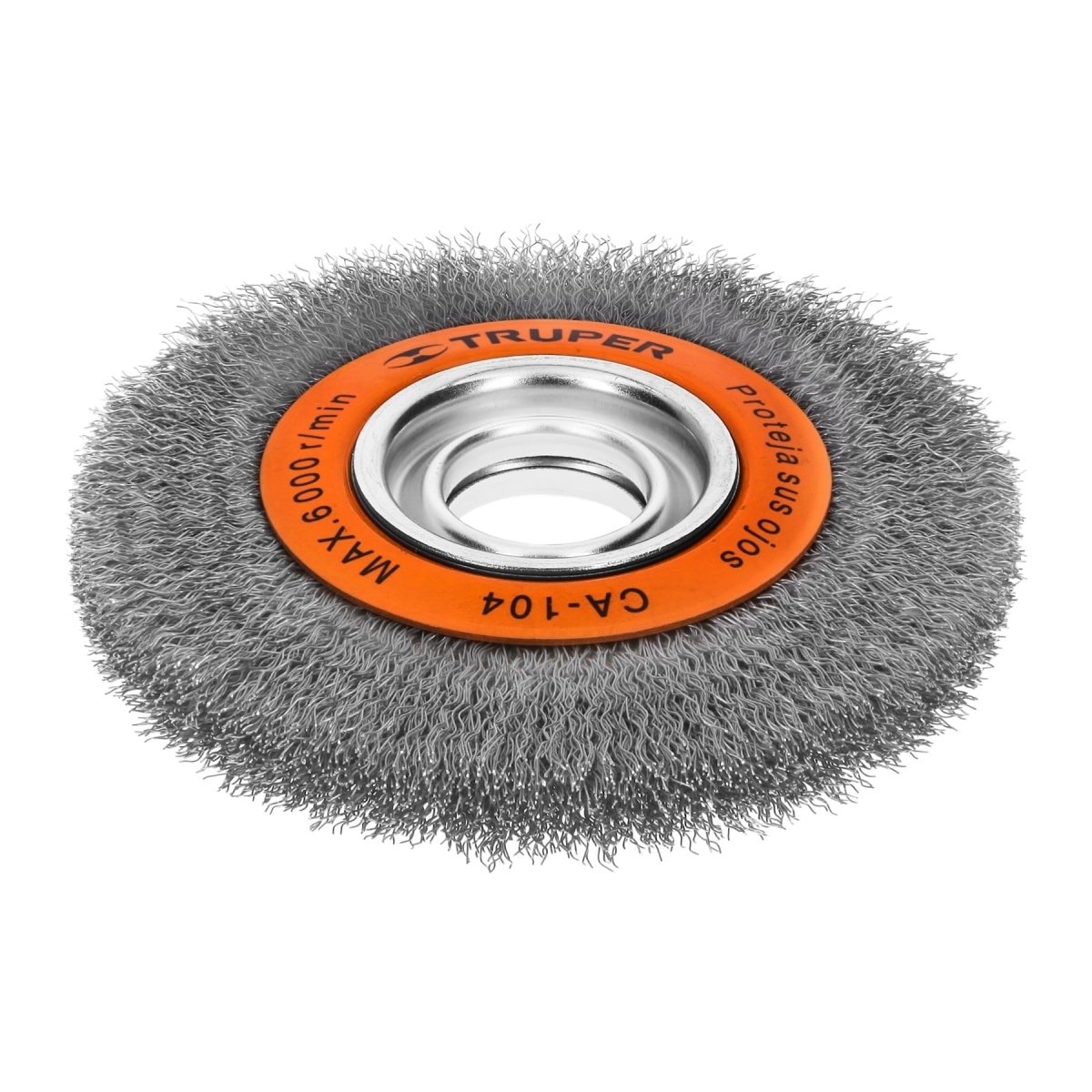 CEPILLO DE ALAMBRE ONDULADO 1 1/8" X 6" PARA ESMERIL TRUPER.. - SUPERMIX
