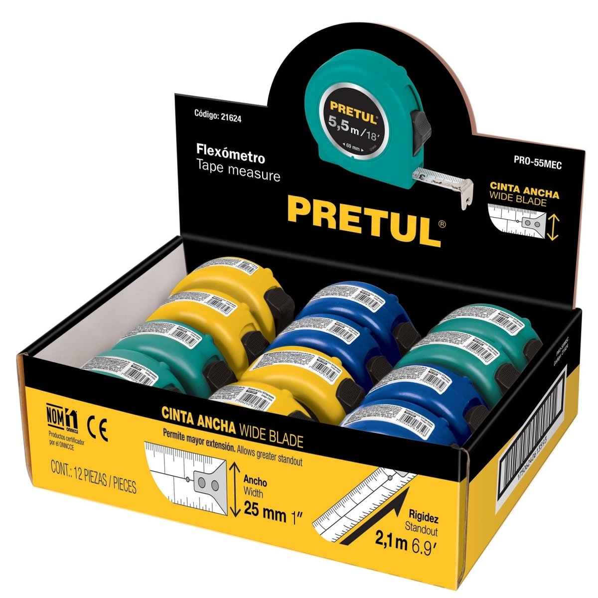 CINTA METRICAS 5.5M COLORES SURTIDOS PRETUL - SUPERMIX