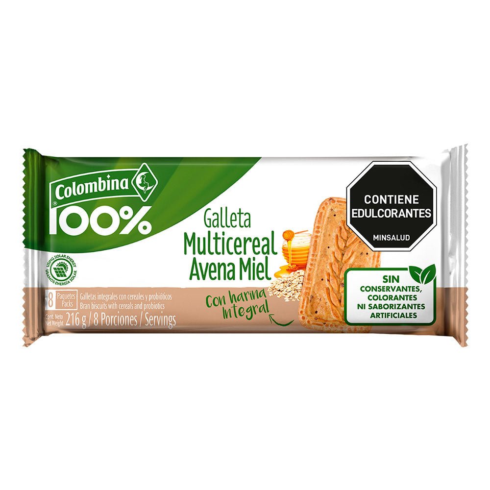 COLOMBINA GALLETA AVENA & MIEL 12/8/27 GR - SUPERMIX