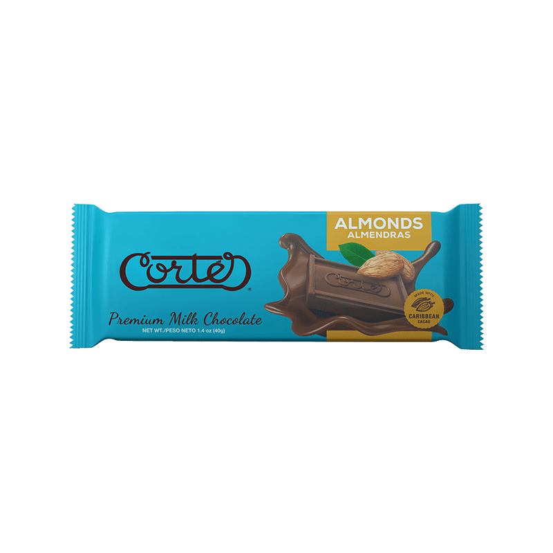CORTES BARRA DE CHOCOLATE PREMIUM ALMENDRA 40 GR - SUPERMIX