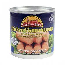 COUNTRY BARN CHICKEN VIENNA SAUSAGE SABOR CASERO 5 OZ - SUPERMIX