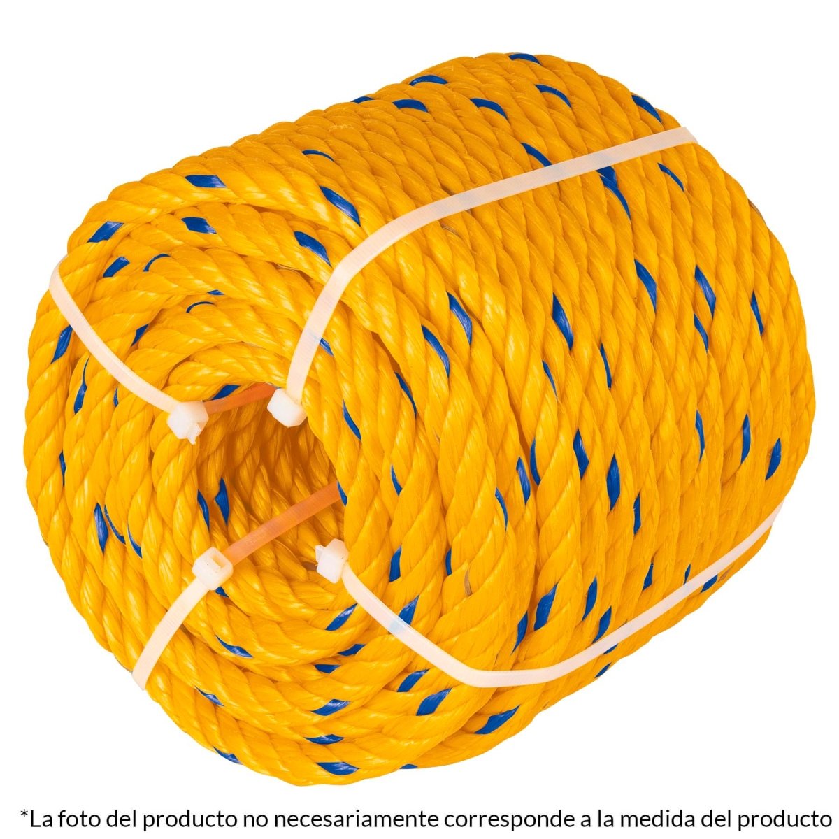 CUERDA TORCIDA DE PP AMARILLA, 6MM, 1KG - SUPERMIX