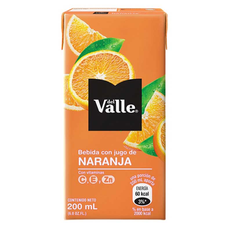 DEL VALLE JUGO SABOR NARANJA 200 ML TETRA PACK - SUPERMIX