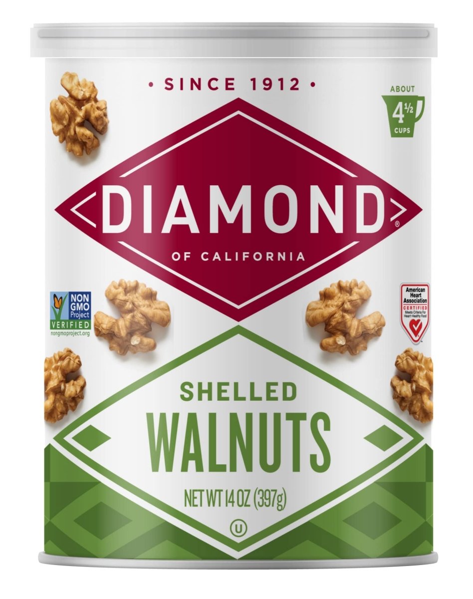 DIAMOND CAN SHELLED WALNUTS 8 OZ - SUPERMIX