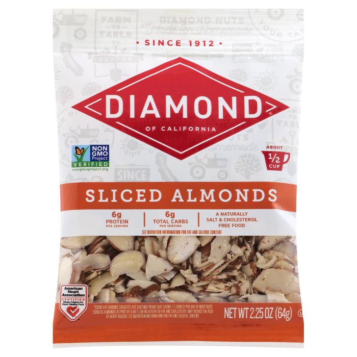 DIAMOND SLICED ALMONDS 2.25 OZ - SUPERMIX