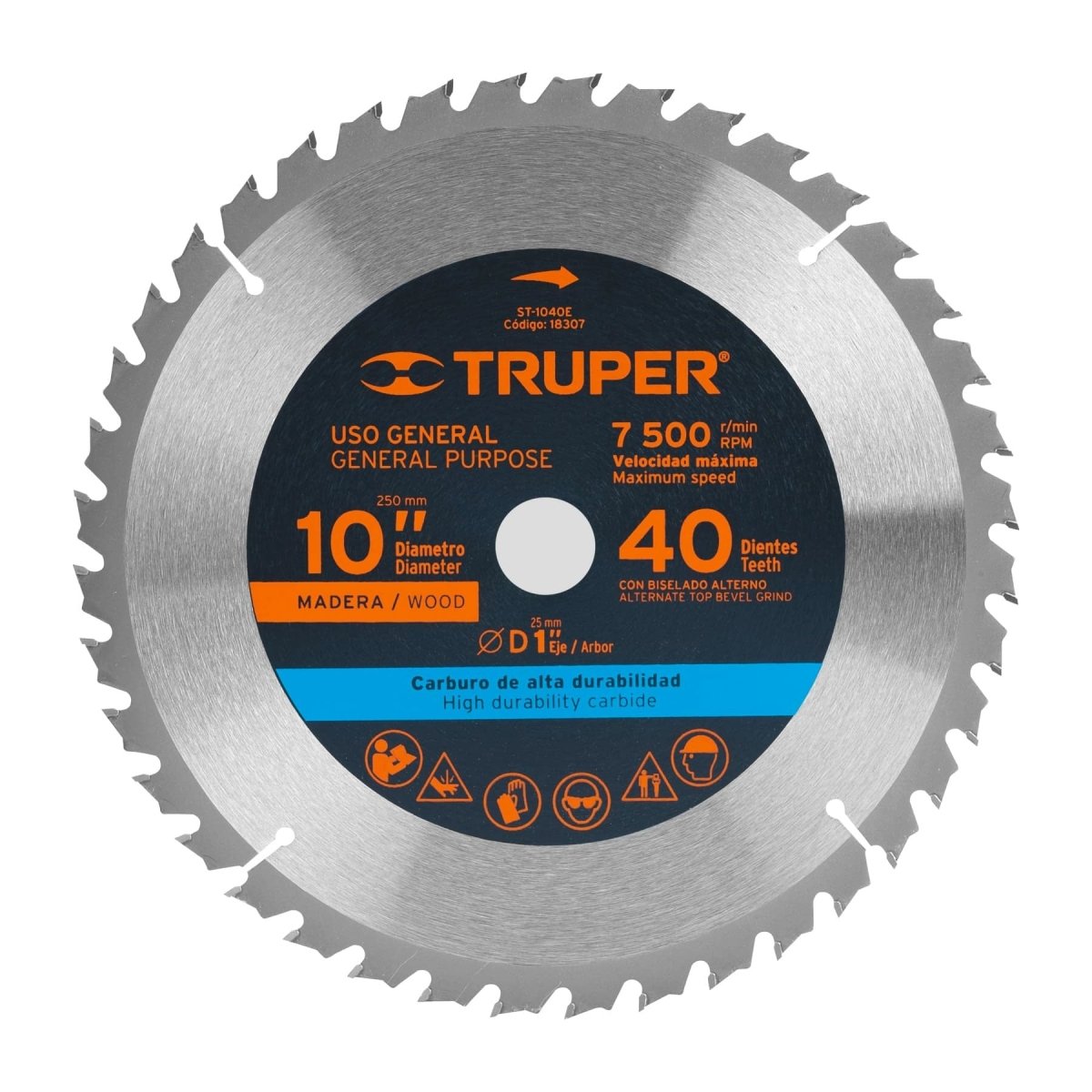 DISCO SIERRA 10" PARA MADERA 80 DIENTES TRUPER - SUPERMIX