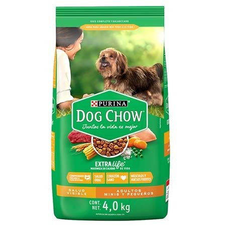 DOG CHOW ADULTO EXTRA LIFE MINIS/PEQ 4 KG 8.8 LB - SUPERMIX