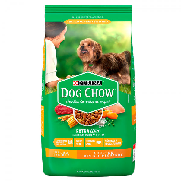 DOG CHOW ADULTO EXTRA LIFE MINIS/PEQ 7.5 KG 16.5 LB - SUPERMIX
