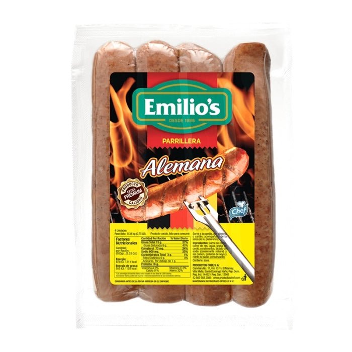 EMILIO'S SALCHICHAS ALEMANA 4 Unidad - SUPERMIX
