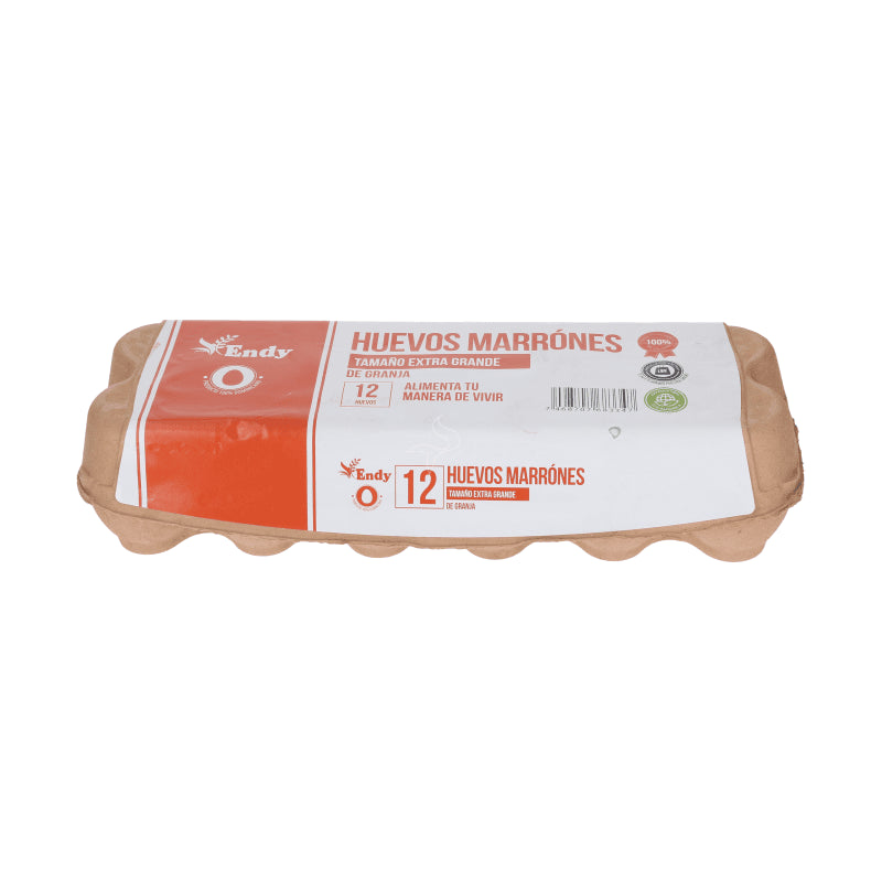 ENDY HUEVO EXTRA GRANDE MARRON 12/1 CARTON - SUPERMIX