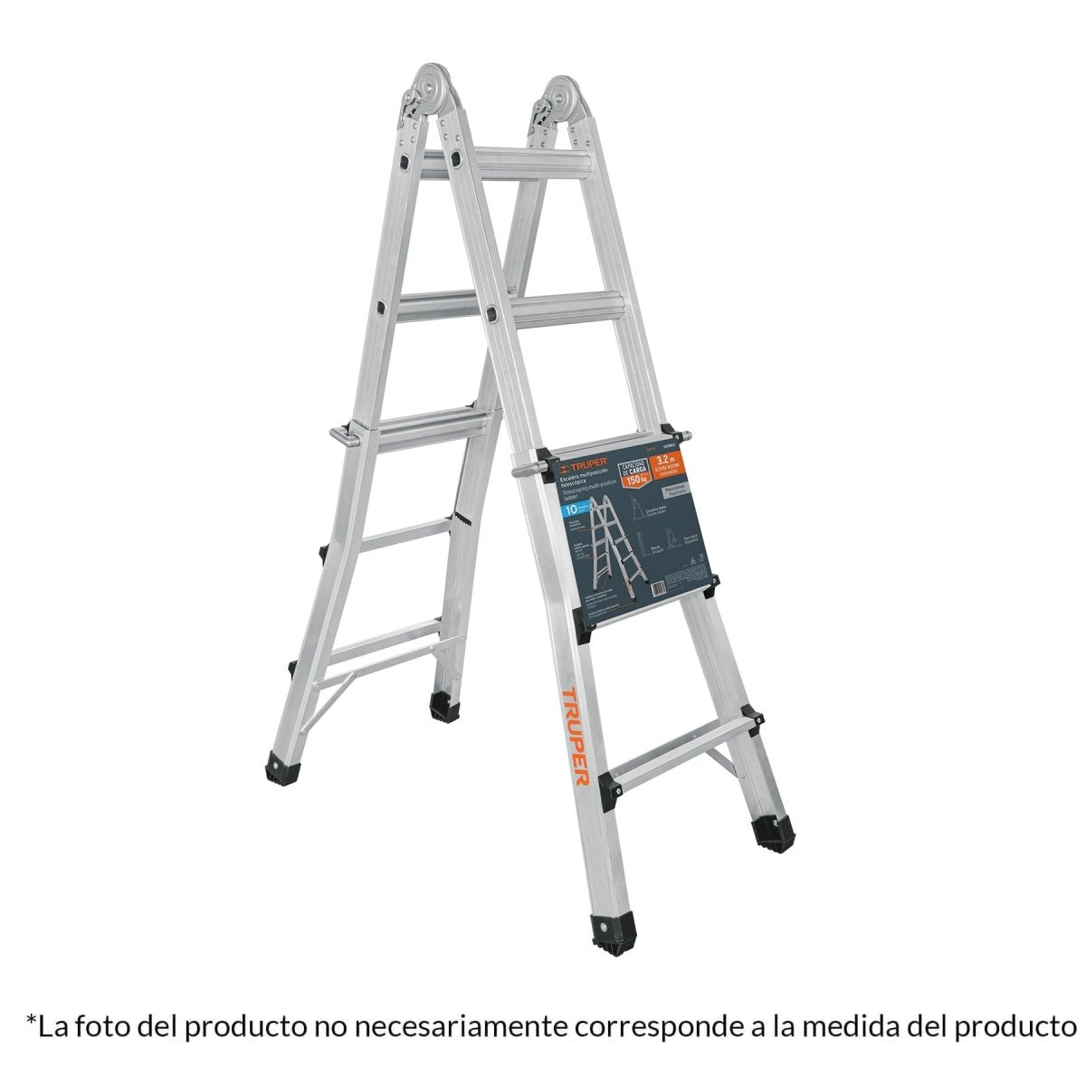 ESCALERA DE ALUMINIO MILTIPOSIÓN, 18 PEL - SUPERMIX