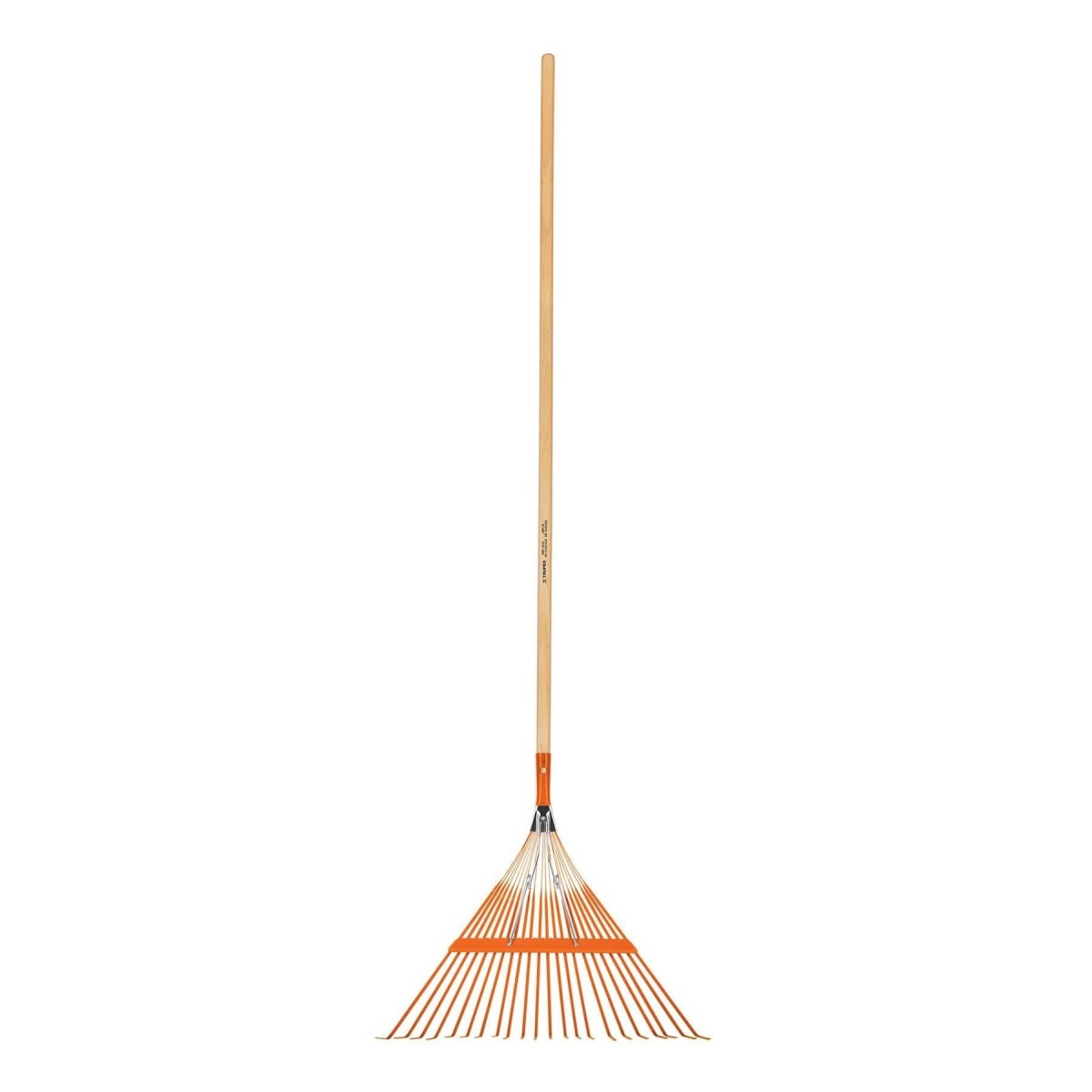 ESCOBA DE METAL RECTA 22 DIENTES MANGO DE MADERA 48" TRUPER.. - SUPERMIX