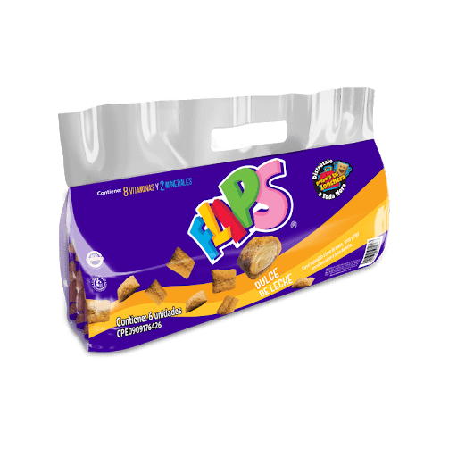 FLIPS CEREAL RELLENO DE DULCE DE LECHE 6/12/28 GR - SUPERMIX