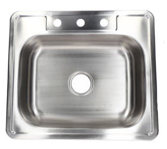 FREGADERO SENCILLO 3H 25'' X 22'' X 6'' ACERO INOX. 201 REGGA - SUPERMIX