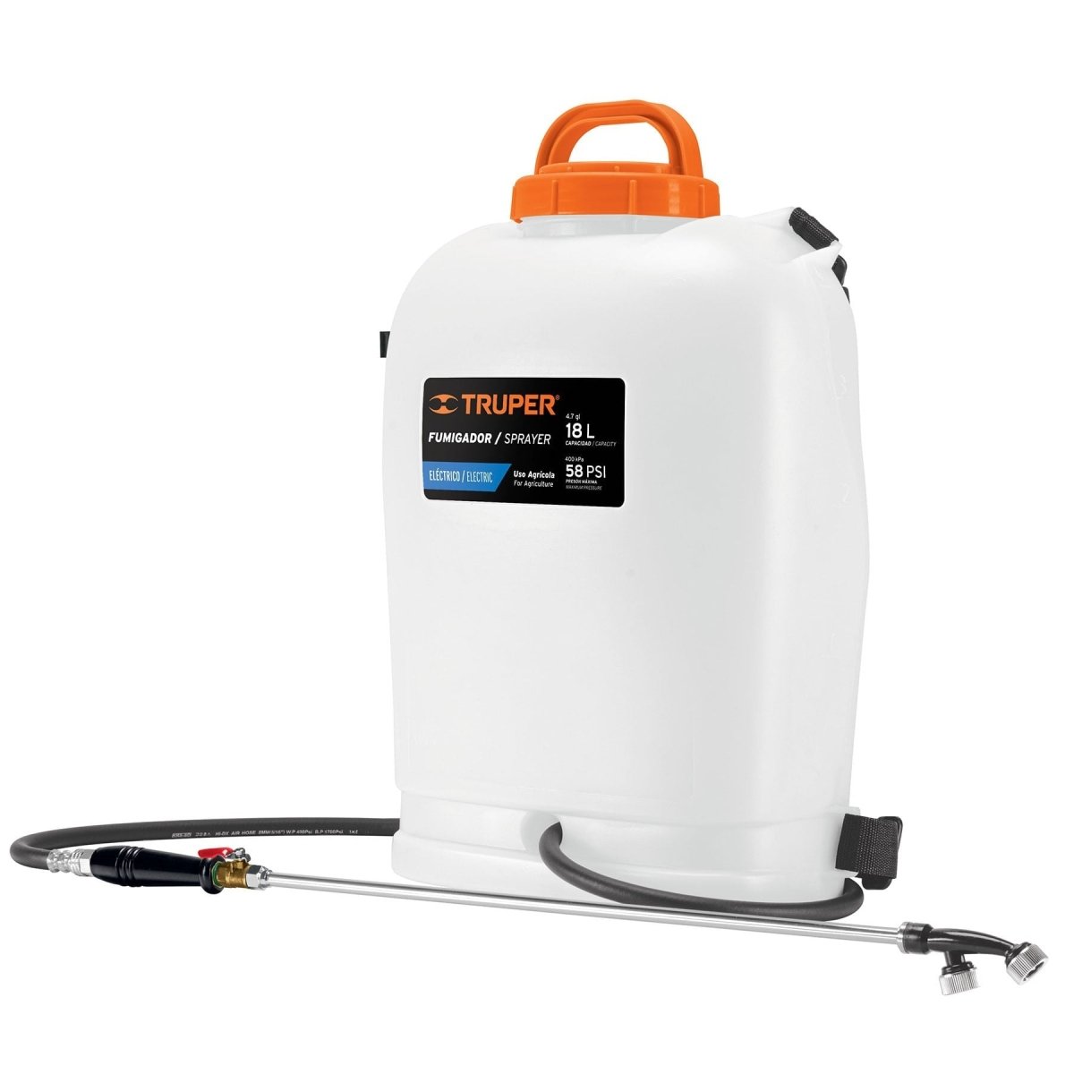 FUMIGADORA 18L TIPO MOCHILA CON BATERIA RECARGABLE 12V TRUPER - SUPERMIX