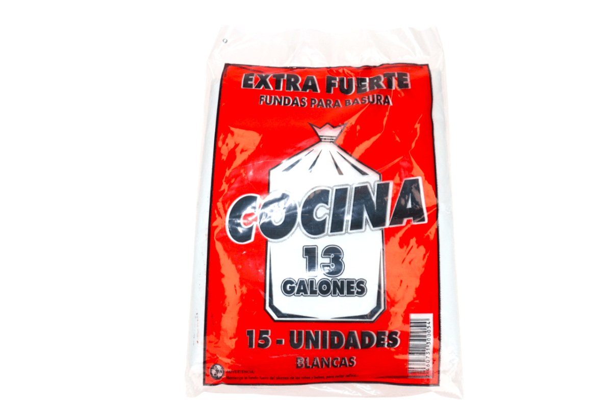 FUNDAS EXT. FUERTES COCINA 13 GAL. BLANCAS - SUPERMIX
