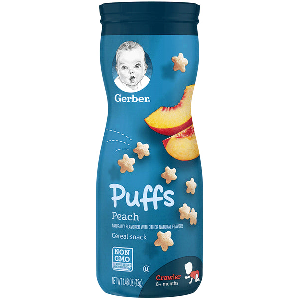 GERBER GRADS PUFFS PEACH 1.48 OZ - SUPERMIX