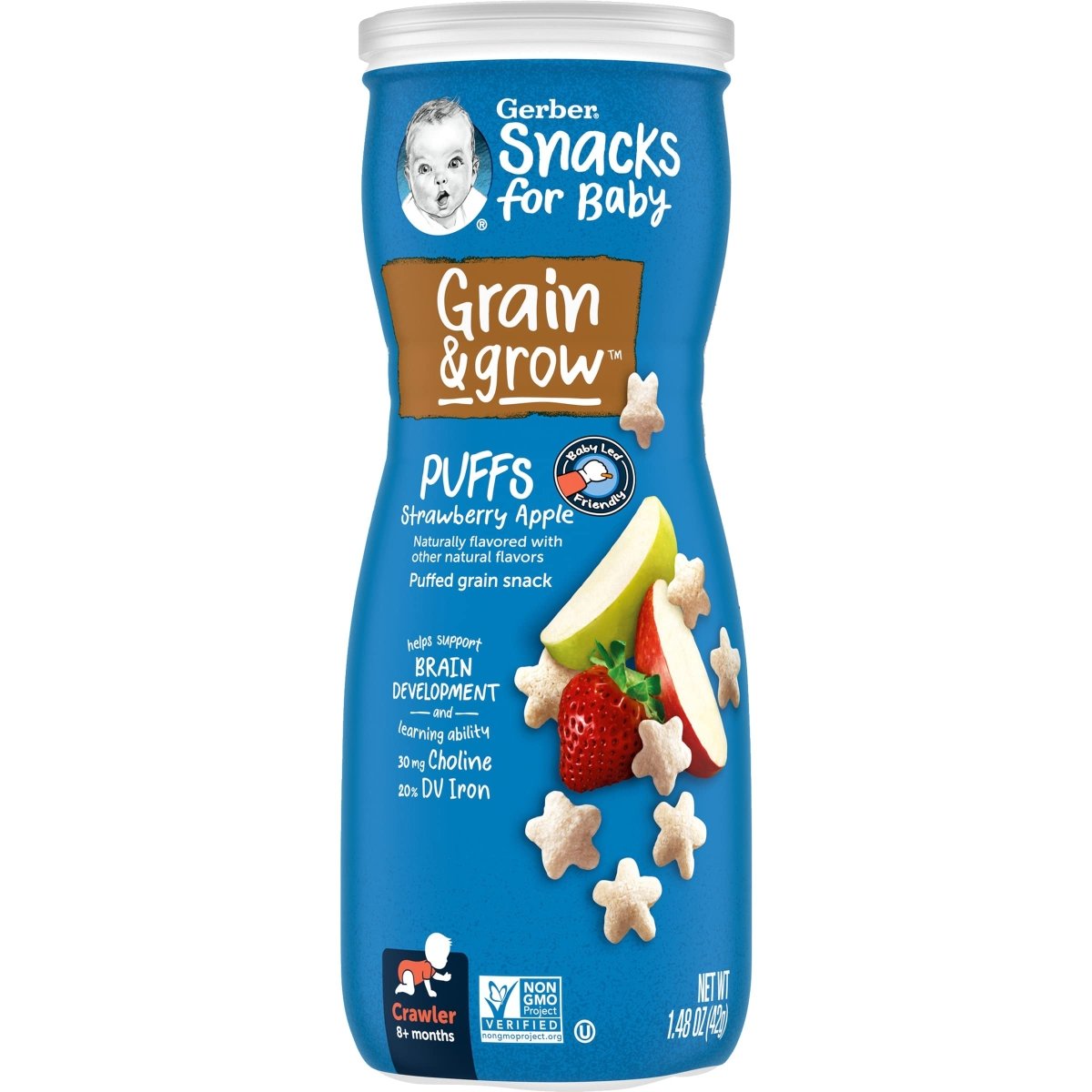 GERBER PUFFS STRWBRY APPL 1.48 OZ - SUPERMIX