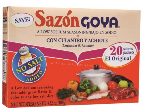 GOYA SAZON C/ CILANTRO S/ SAL 20 CT 3.52 OZ - SUPERMIX