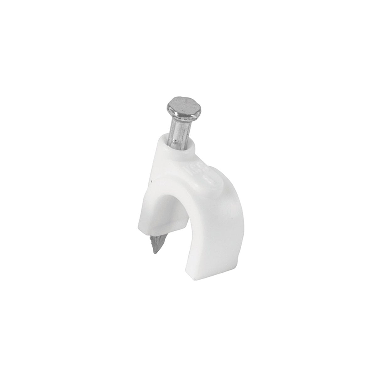GRAPA CURVA PARA CABLE 6MM BLANCA BOLSA DE 500 PIEZAS VOLTECK - SUPERMIX