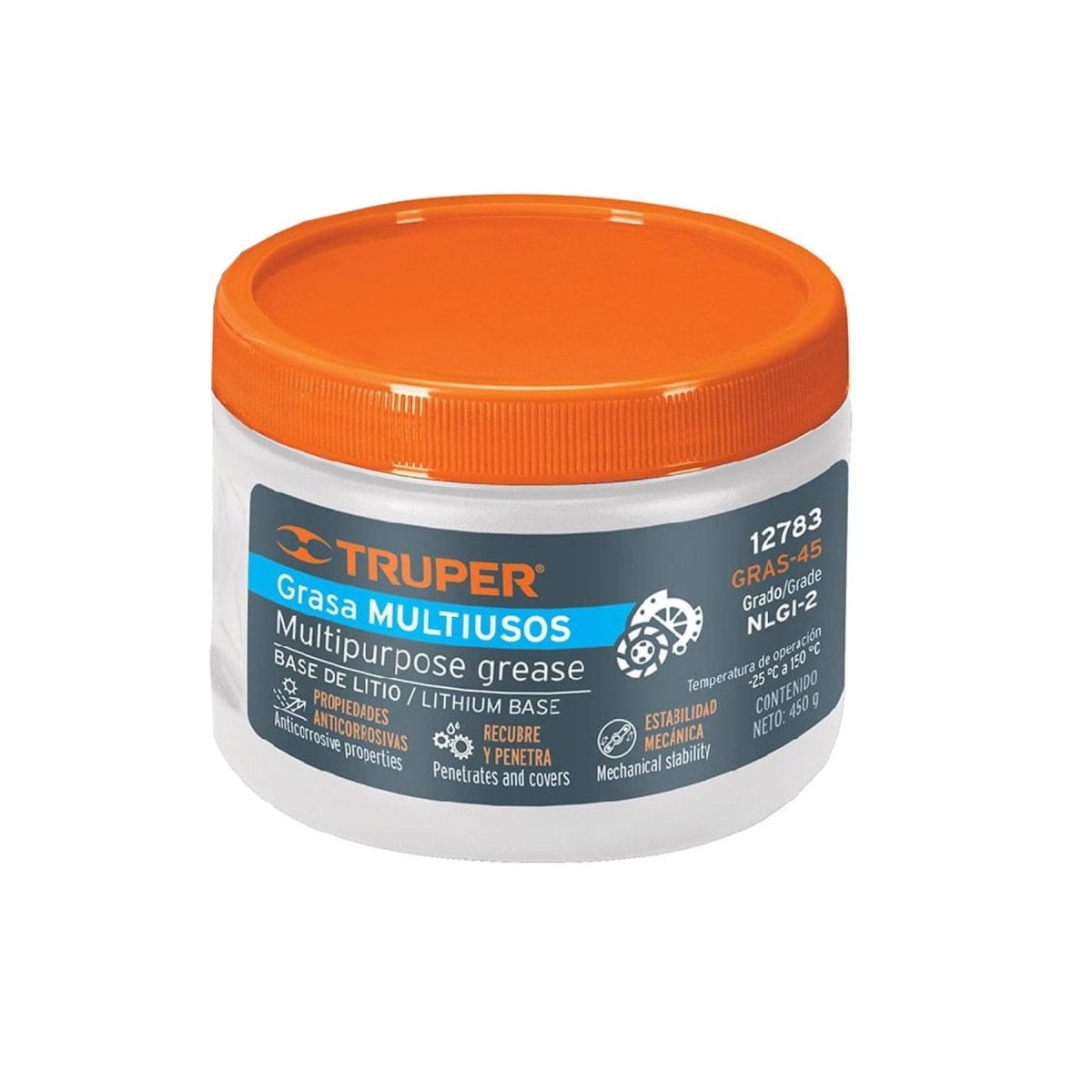 GRASA LUBRICANTE 450 GRAMOS MULTIUSOS TRUPER - SUPERMIX